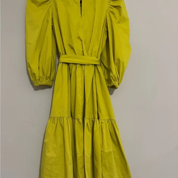 New York & Company Yellow Puff Sleeve Sundress - Picture 3 of 15